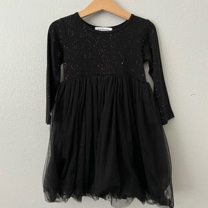 Mud Kingdom Black Sparkly Tulle Dress
